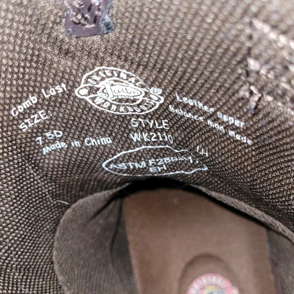 Justin Men's Driscoll Mahogany Western Work Boot Squaretoe WK2110 - Picture 12 of 16